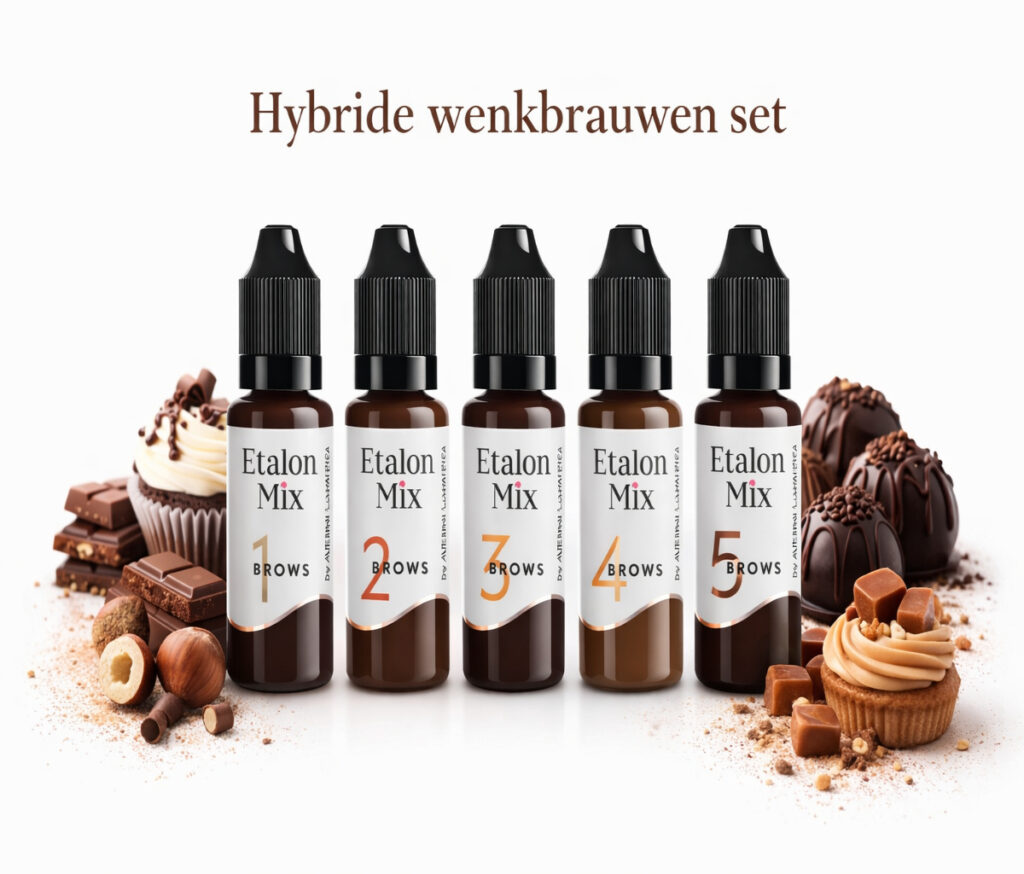 Etalon Mix hybrid brow pigment set professionele PMU wenkbrauwpigmenten