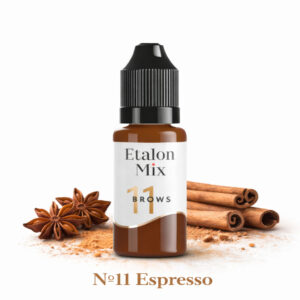 Espresso wenkbrauw pigment van Etalon Mix hybride PMU voor professionele wenkbrauwen