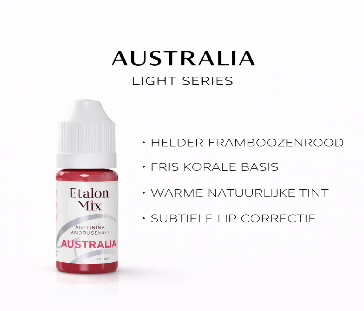 Australia lip pigment Light Series met zachte wijnrode pigmenttextuur voor lip blush PMU