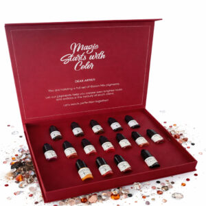 Etalon Mix hybride PMU pigmentenset complete met 16 kleuren voor lippen, wenkbrauwen, correctie en eyeliner