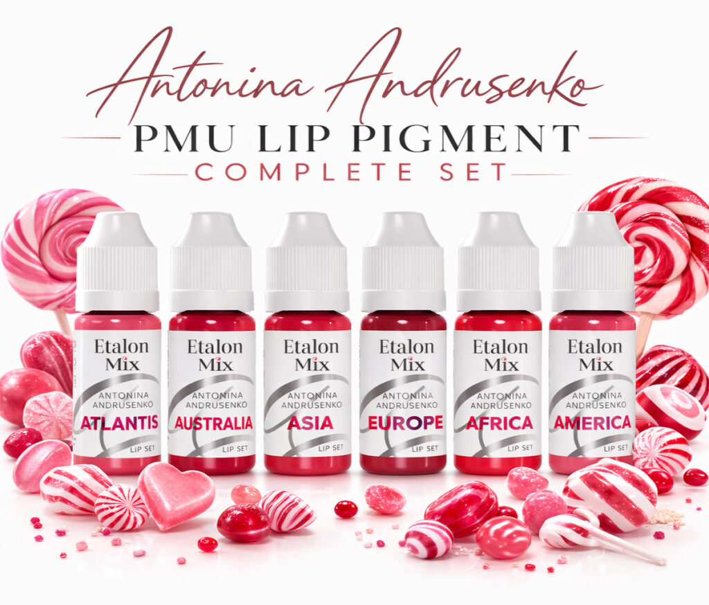 Etalon Mix Antonina Andrusenko lip pigment set Light Series kleurenoverzicht