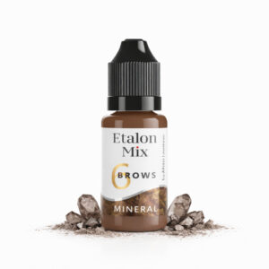Etalon Mix mineral pigment nummer 6 taupe voor permanente make up wenkbrauwen professionele PMU pigment Nederland