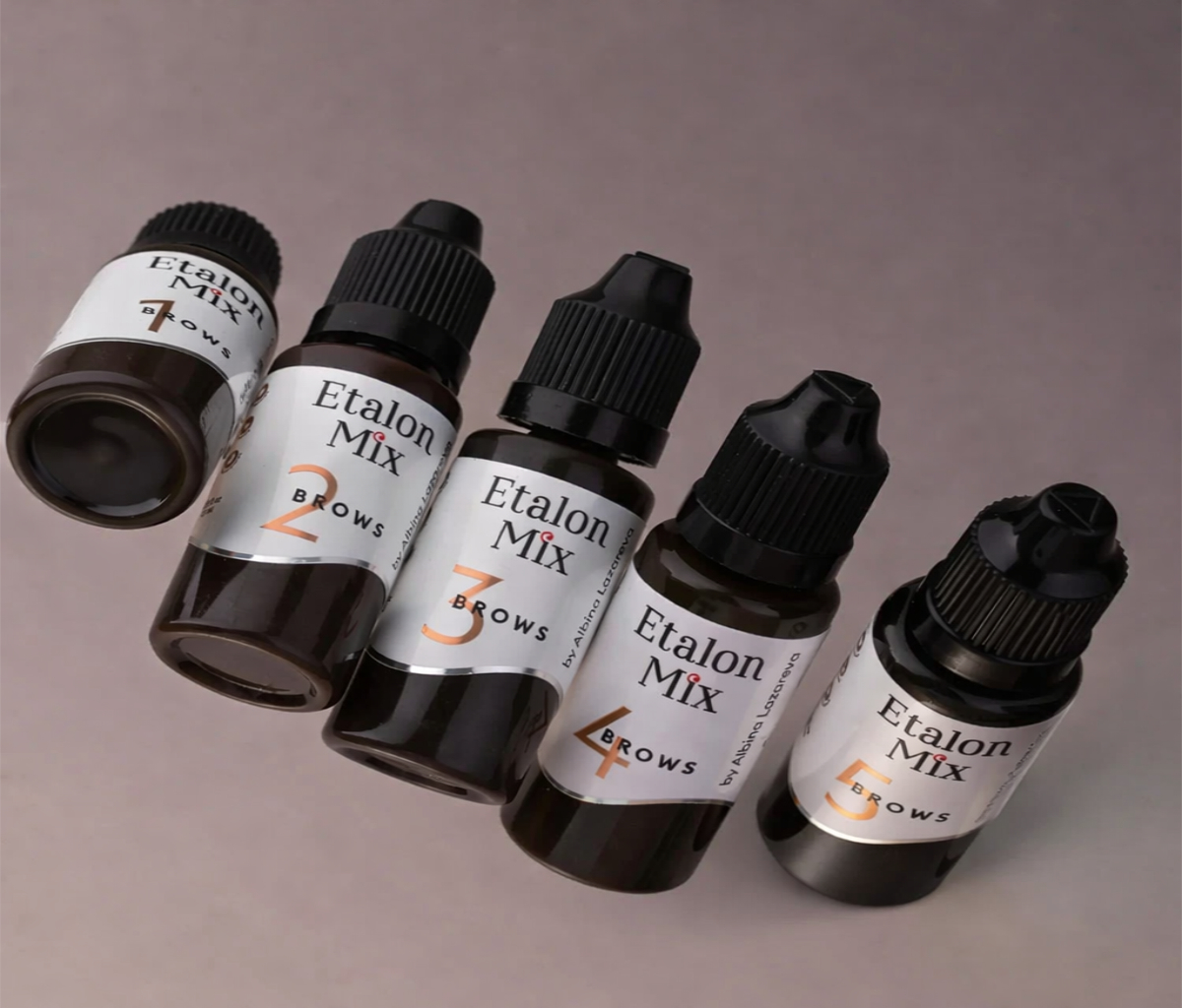 Hybride wenkbrauw pigmenten van Etalon Mix voor professionele permanent make-up behandelingen