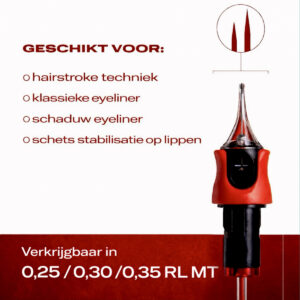 etalon mix pmu naalden 1rlmt cartridges voor hairstroke eyeliner en lippen stabilisatie in 0.25 0.30 en 0.35