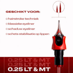 PMU naalden 1RLMT 0.25 voor fijne technieken en gecontroleerde pigmentplaatsing