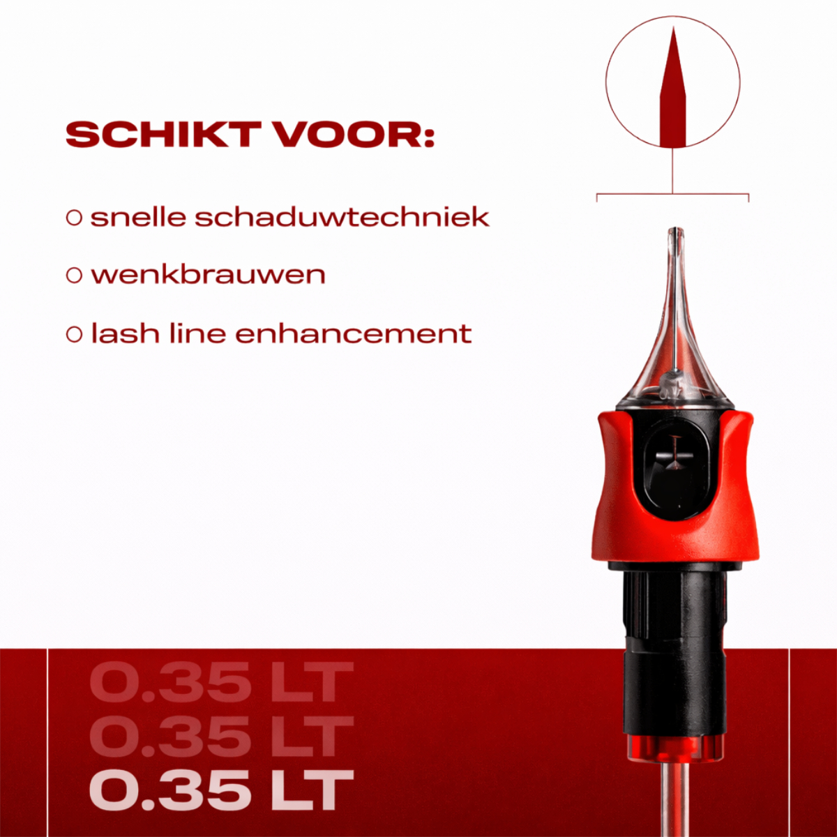 PMU naalden 1RLMT 0.35 voor wenkbrauwen eyeliner en lippen