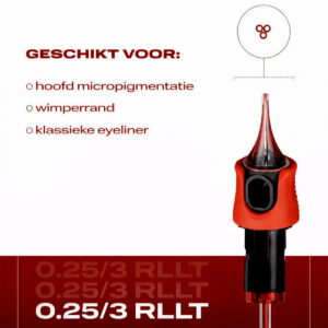 PMU naalden 3RLLT 0.25 voor scalp micropigmentatie en eyeliner precisiewerk