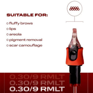 pmu naalden 9rmlt 0.30 cartridges voor lips brows areola en remover zachte shading en hoge pigmentdekking