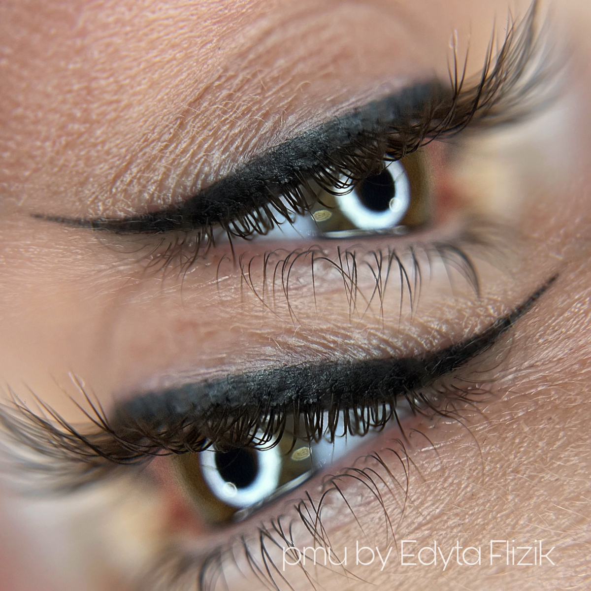 Permanent eyeliner met elegante wing en strakke PMU eyeliner voor een verfijnde en krachtige oogopslag